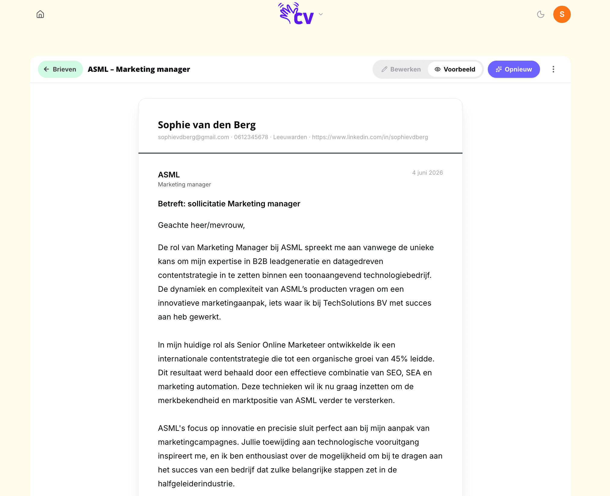 Motivatiebrieven in seconden